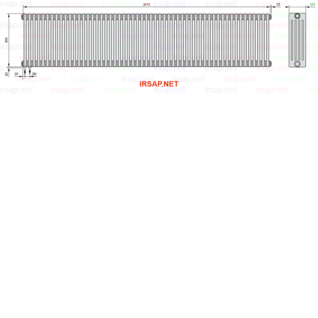 Радиатор IRSAP Tesi 50900/55 T18 CL 01